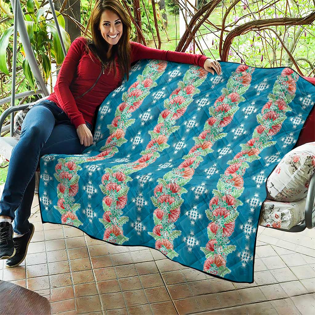 Hawaii Ohia Lehua Quilt Tropical Vibes Teal