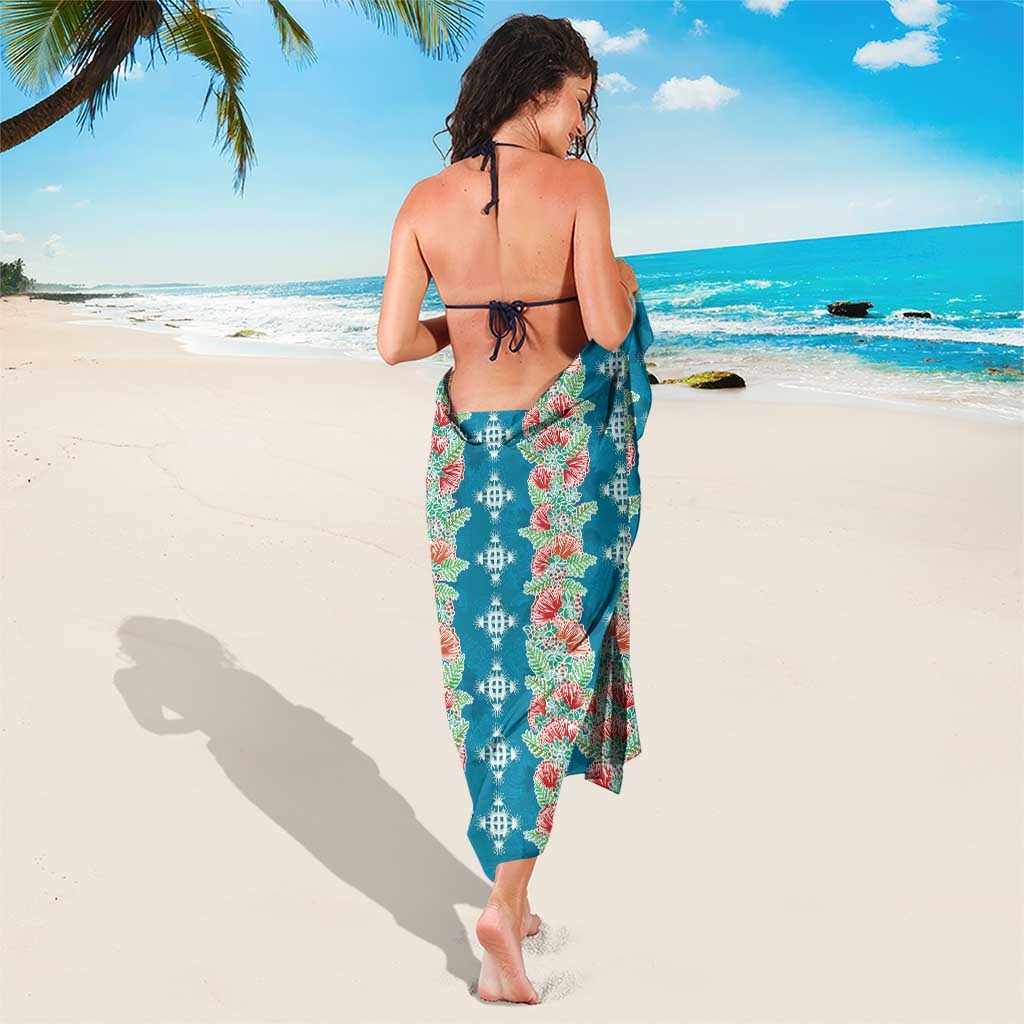 Hawaii Ohia Lehua Sarong Tropical Vibes Teal