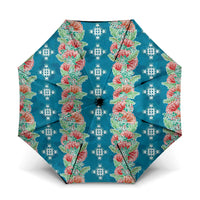 Hawaii Ohia Lehua Umbrella Tropical Vibes Teal