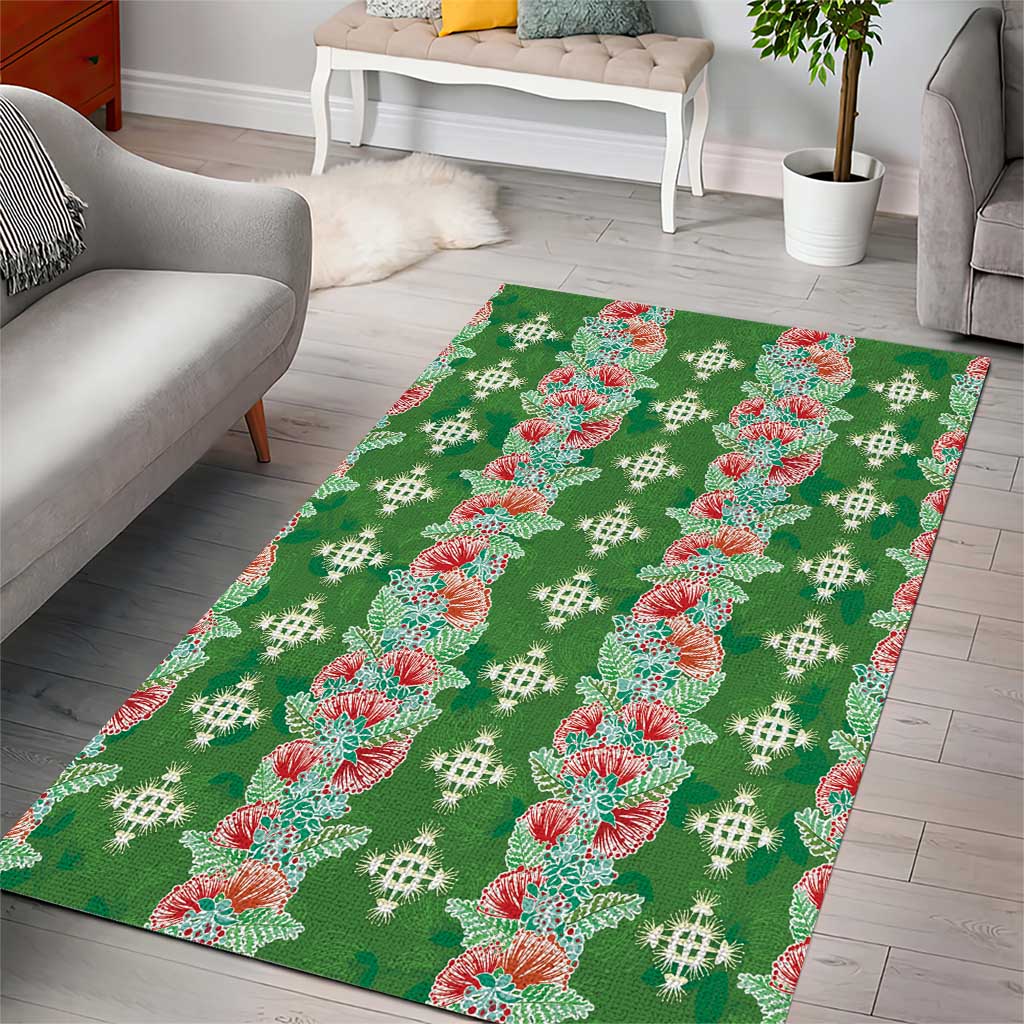 Hawaii Ohia Lehua Area Rug Tropical Vibes Green LT05 - Polynesian Pride
