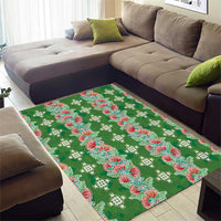 Hawaii Ohia Lehua Area Rug Tropical Vibes Green LT05 - Polynesian Pride