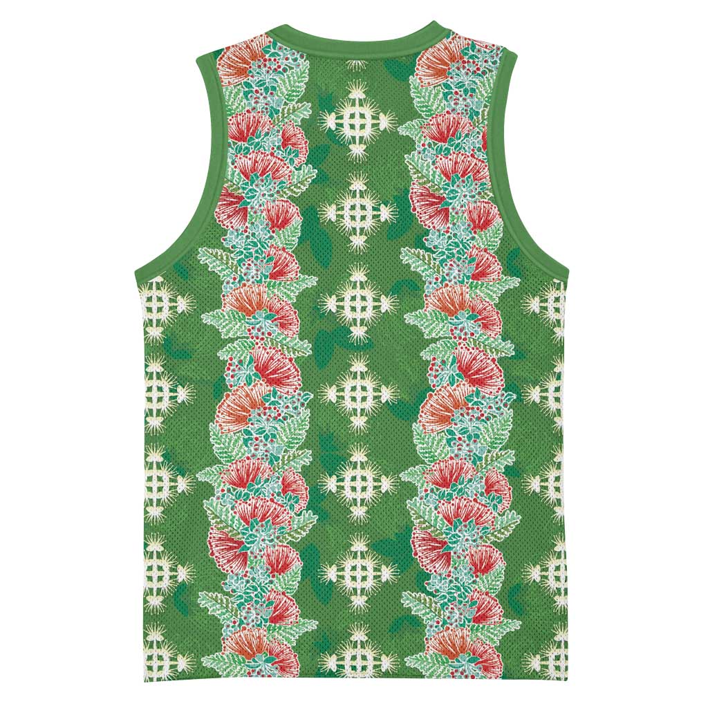 Hawaii Ohia Lehua Basketball Jersey Tropical Vibes Green LT05 - Polynesian Pride