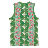 Hawaii Ohia Lehua Basketball Jersey Tropical Vibes Green LT05 - Polynesian Pride