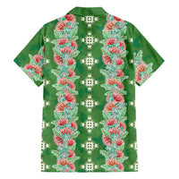 Hawaii Ohia Lehua Family Matching Puletasi and Hawaiian Shirt Tropical Vibes Green LT05 - Polynesian Pride