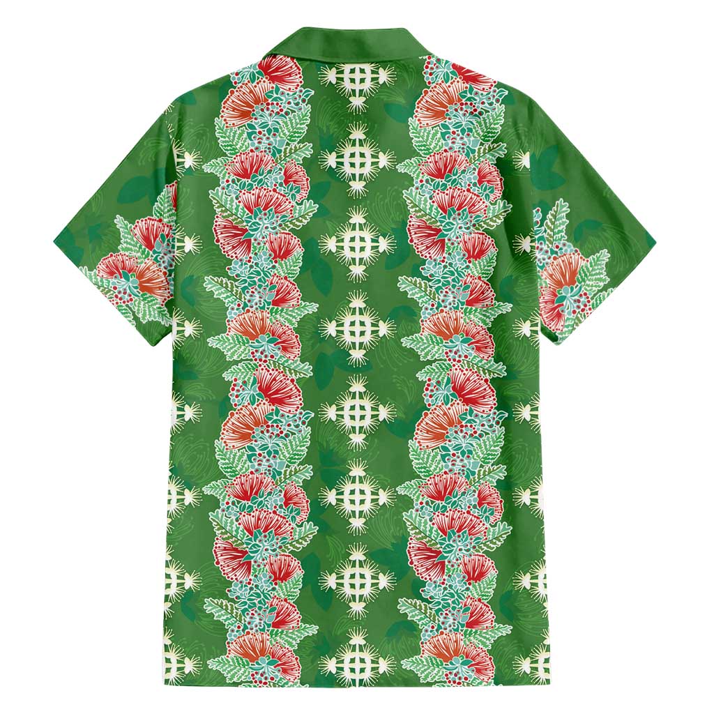 Hawaii Ohia Lehua Family Matching Tank Maxi Dress and Hawaiian Shirt Tropical Vibes Green LT05 - Polynesian Pride