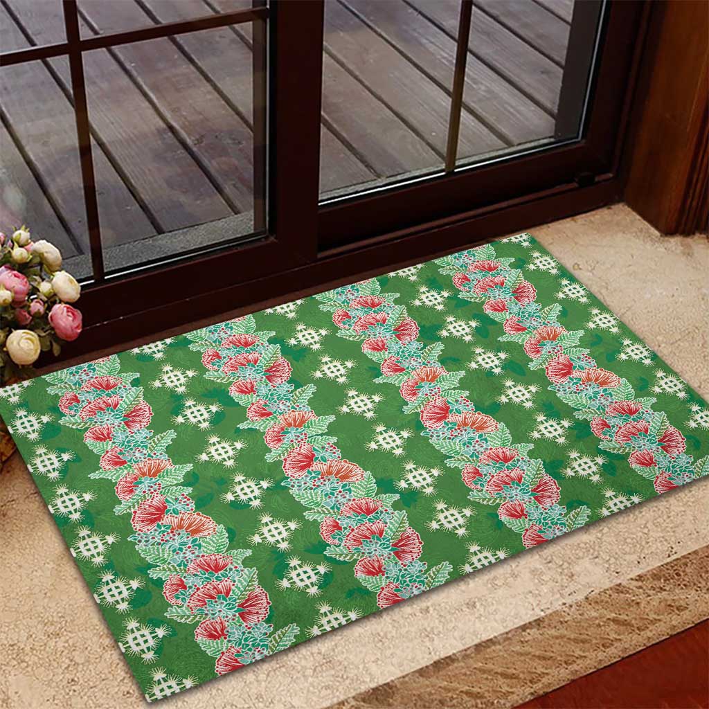 Hawaii Ohia Lehua Rubber Doormat Tropical Vibes Green LT05 - Polynesian Pride