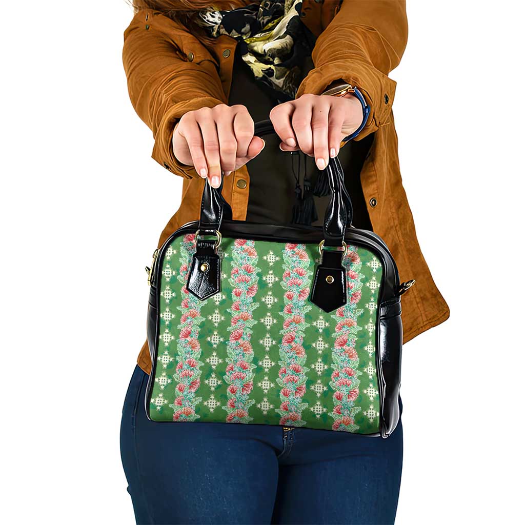 Hawaii Ohia Lehua Shoulder Handbag Tropical Vibes Green LT05 One Size Green - Polynesian Pride