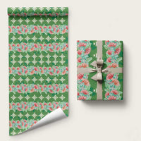 Hawaii Ohia Lehua Wrapping Paper Tropical Vibes Green LT05 58" × 23" Green - Polynesian Pride