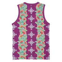 Hawaii Ohia Lehua Basketball Jersey Tropical Vibes Fuchsia