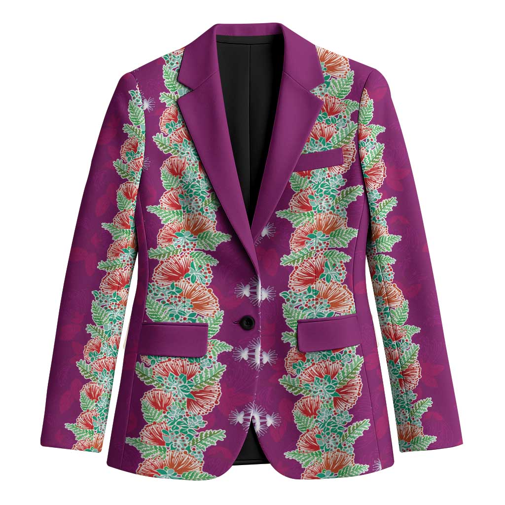 Hawaii Ohia Lehua Blazer Tropical Vibes Fuchsia
