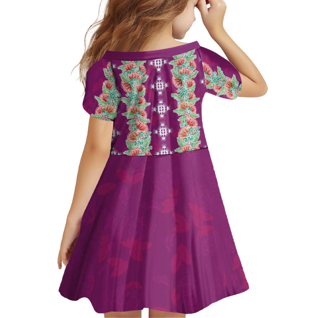 Hawaii Ohia Lehua Family Matching Off Shoulder Short Dress and Hawaiian Shirt Tropical Vibes Fuchsia LT05 - Polynesian Pride