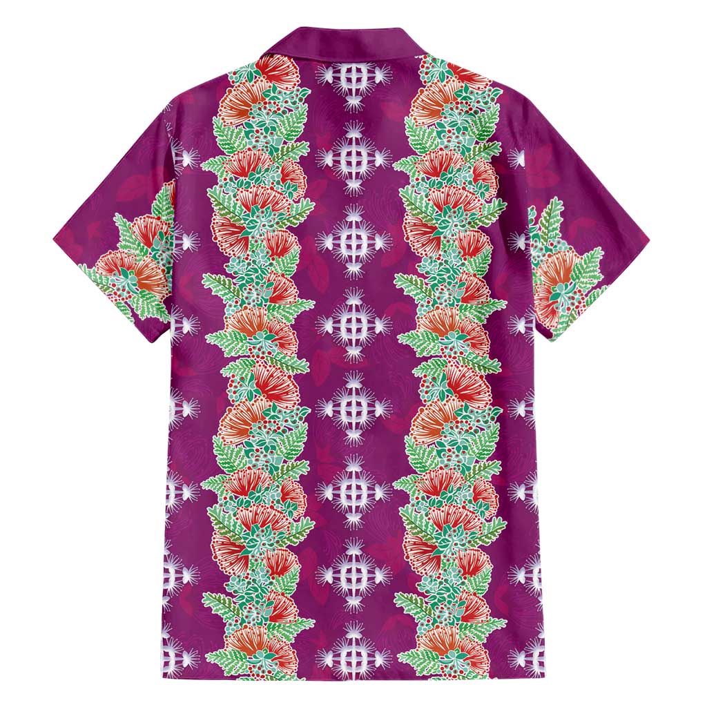 Hawaii Ohia Lehua Family Matching Puletasi and Hawaiian Shirt Tropical Vibes Fuchsia LT05 - Polynesian Pride