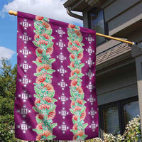 Hawaii Ohia Lehua Garden Flag Tropical Vibes Fuchsia