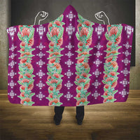 Hawaii Ohia Lehua Hooded Blanket Tropical Vibes Fuchsia