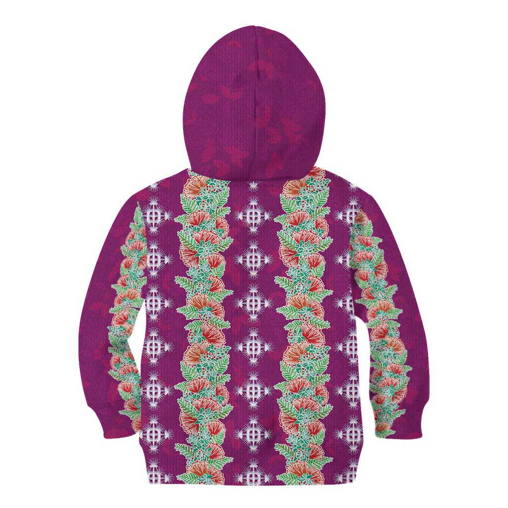 Hawaii Ohia Lehua Kid Hoodie Tropical Vibes Fuchsia