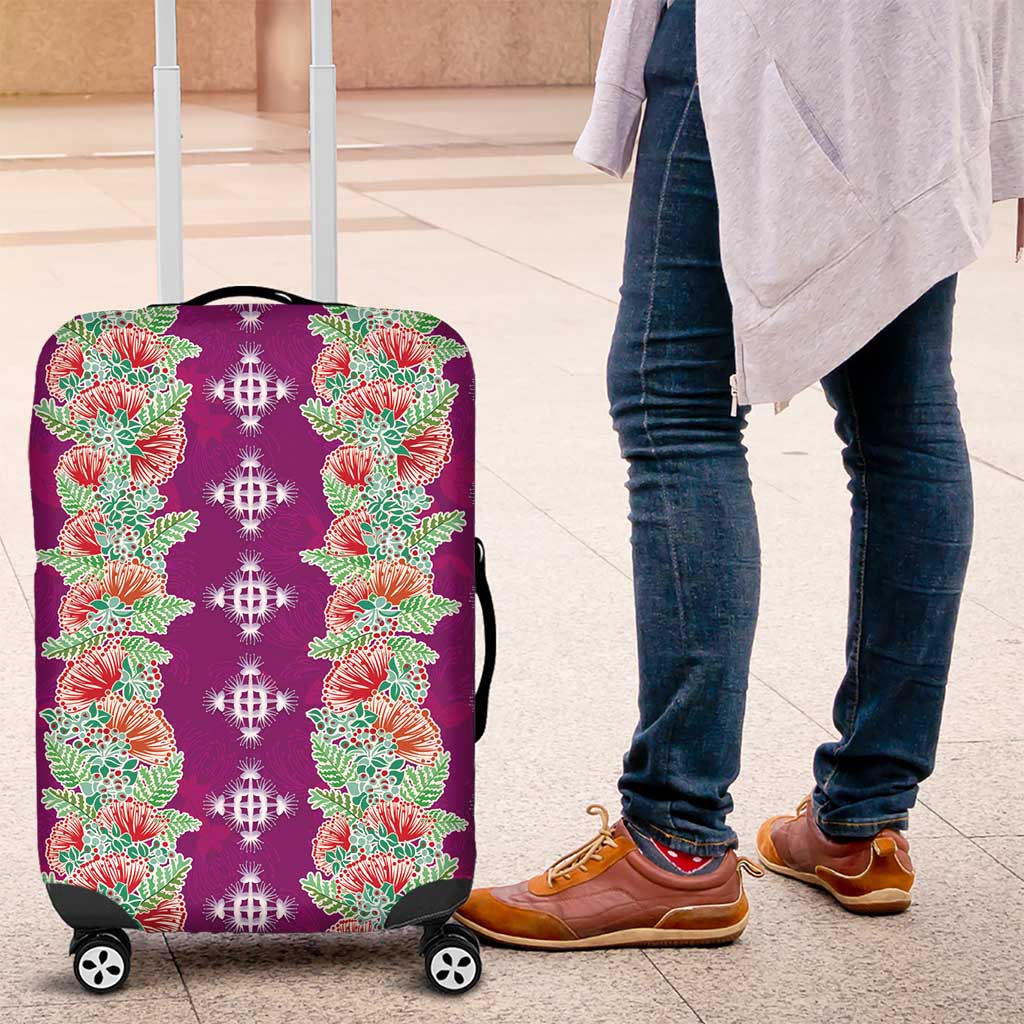 Hawaii Ohia Lehua Luggage Cover Tropical Vibes Fuchsia