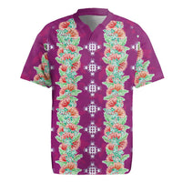 Hawaii Ohia Lehua Rugby Jersey Tropical Vibes Fuchsia
