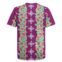 Hawaii Ohia Lehua Rugby Jersey Tropical Vibes Fuchsia
