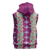 Hawaii Ohia Lehua Sleeveless Hoodie Tropical Vibes Fuchsia LT05 - Polynesian Pride