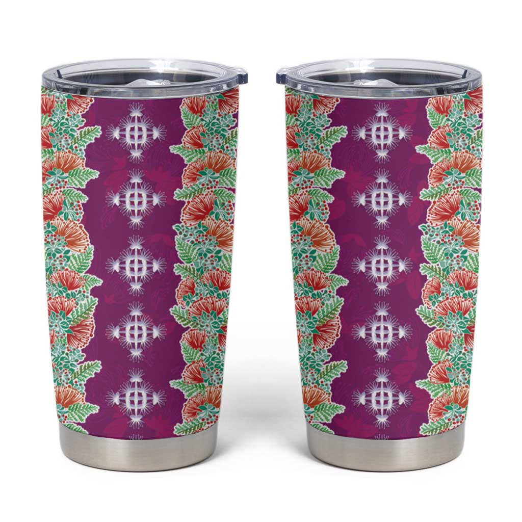 Hawaii Ohia Lehua Tumbler Cup Tropical Vibes Fuchsia