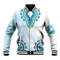 Africa Dashiki Baseball Jacket With Polynesian Pattern Blue Version LT05 Unisex Blue - Polynesian Pride