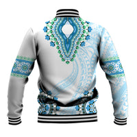 Africa Dashiki Baseball Jacket With Polynesian Pattern Blue Version LT05 - Polynesian Pride