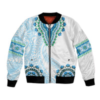 Africa Dashiki Bomber Jacket With Polynesian Pattern Blue Version LT05 Unisex Blue - Polynesian Pride
