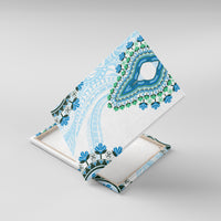 Africa Dashiki Canvas Wall Art With Polynesian Pattern Blue Version