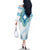 Africa Dashiki Family Matching Off Shoulder Long Sleeve Dress and Hawaiian Shirt With Polynesian Pattern Blue Version LT05 - Polynesian Pride