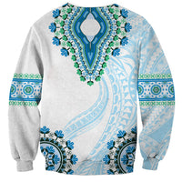 Africa Dashiki Sweatshirt With Polynesian Pattern Blue Version LT05 - Polynesian Pride
