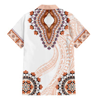 Africa Dashiki Family Matching Mermaid Dress and Hawaiian Shirt With Polynesian Pattern Beige Version LT05 - Polynesian Pride
