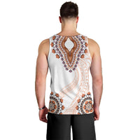 Africa Dashiki Men Tank Top With Polynesian Pattern Beige Version LT05 - Polynesian Pride