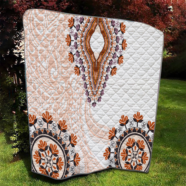 African Dashiki and Polynesian Pattern Quilt Bed Set Purple LT9 main image 1