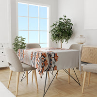 Africa Dashiki Tablecloth With Polynesian Pattern Beige Version