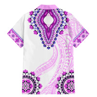 Africa Dashiki Family Matching Mermaid Dress and Hawaiian Shirt With Polynesian Pattern Pink Version LT05 - Polynesian Pride