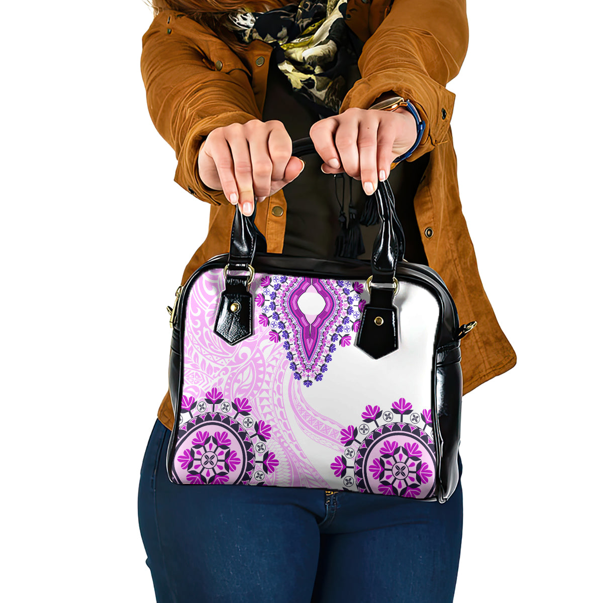 Africa Dashiki Shoulder Handbag With Polynesian Pattern Pink Version LT05 One Size Pink - Polynesian Pride