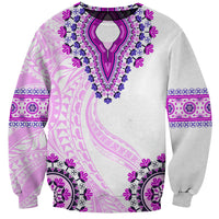 Africa Dashiki Sweatshirt With Polynesian Pattern Pink Version LT05 Unisex Pink - Polynesian Pride
