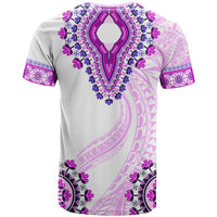 Africa Dashiki T Shirt With Polynesian Pattern Pink Version LT05 - Polynesian Pride