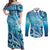 Polynesia World Ocean Day Couples Matching Off Shoulder Maxi Dress and Long Sleeve Button Shirt Ocean Style