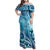 Polynesia World Ocean Day Family Matching Off Shoulder Maxi Dress and Hawaiian Shirt Ocean Style