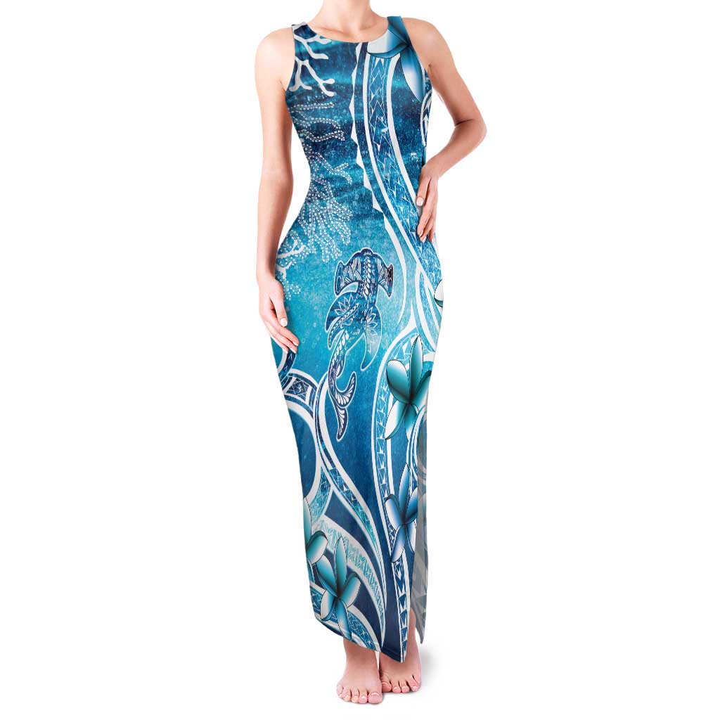 Polynesia World Ocean Day Family Matching Tank Maxi Dress and Hawaiian Shirt Ocean Style