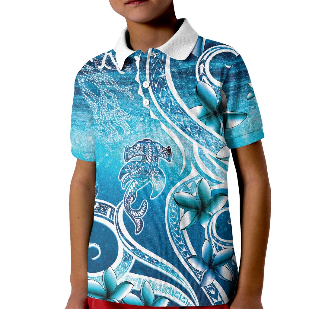 Polynesia World Ocean Day Kid Polo Shirt Ocean Style LT05 Kid Blue - Polynesian Pride
