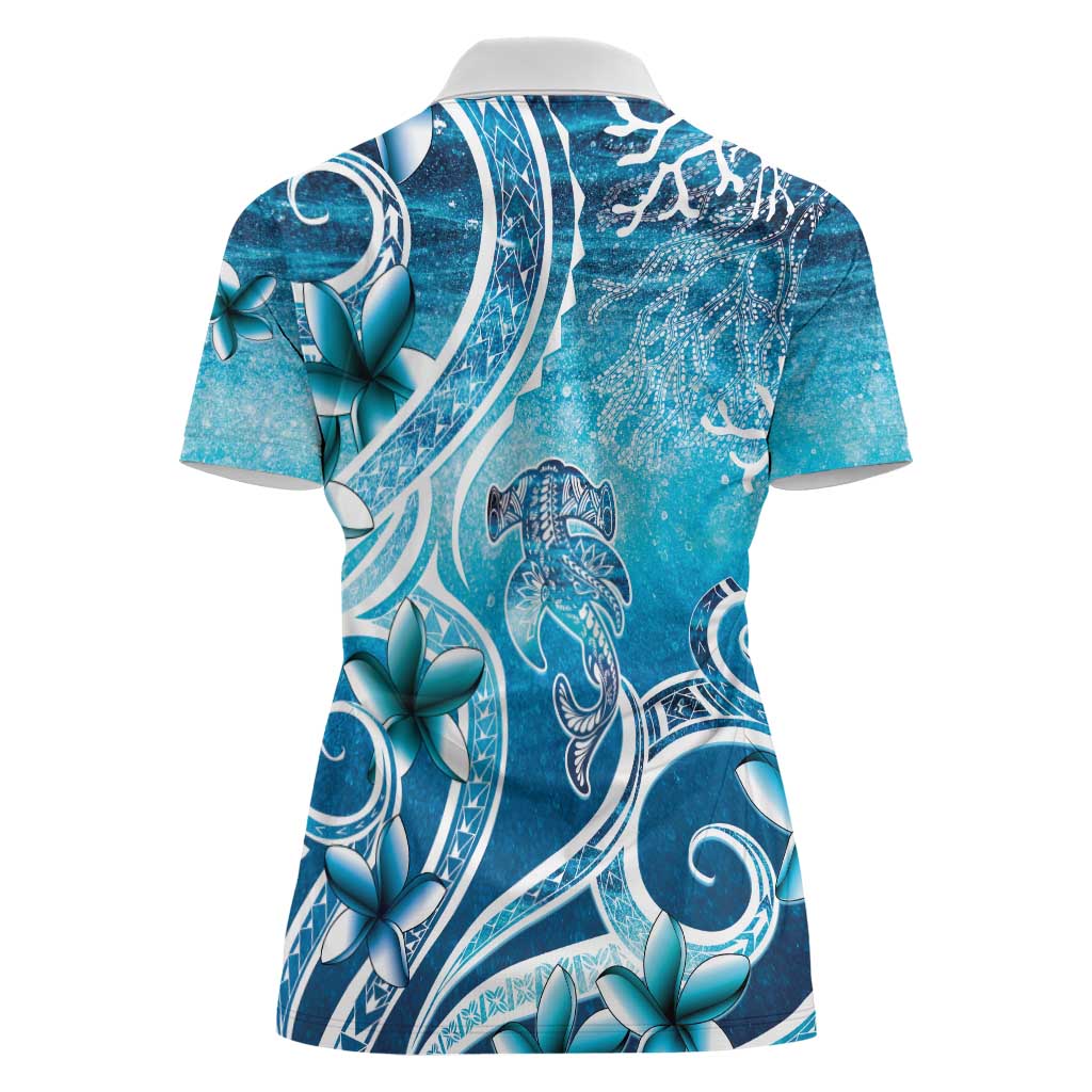 Polynesia World Ocean Day Women Polo Shirt Ocean Style