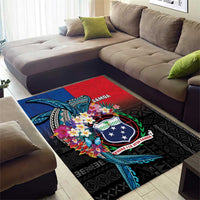 Samoa Area Rug Humpback Whale Siapo Pattern