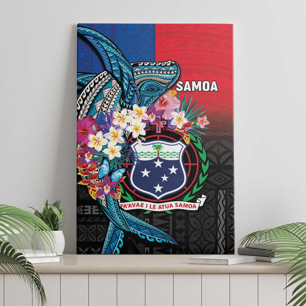 Samoa Canvas Wall Art Humpback Whale Siapo Pattern