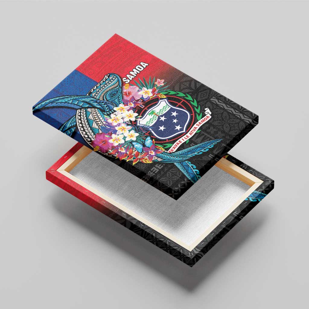 Samoa Canvas Wall Art Humpback Whale Siapo Pattern