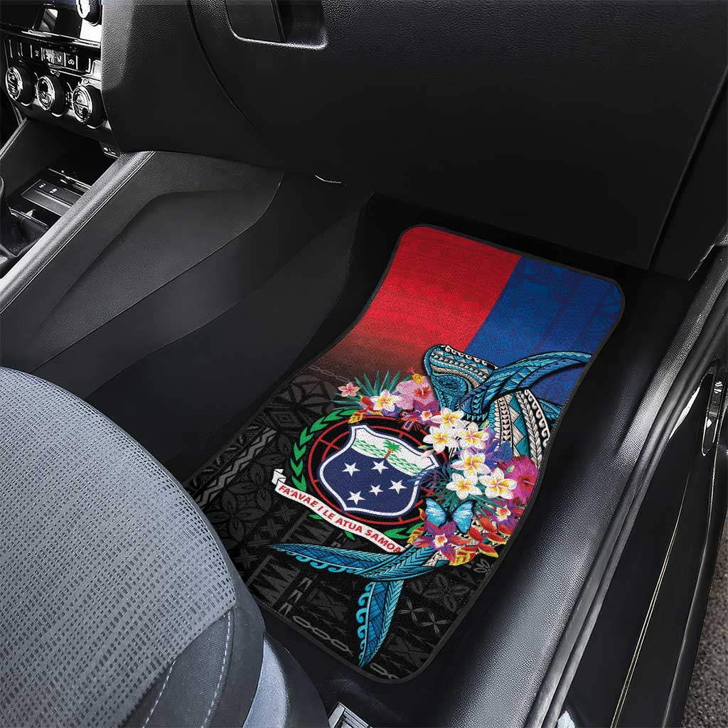 Samoa Car Mats Humpback Whale Siapo Pattern