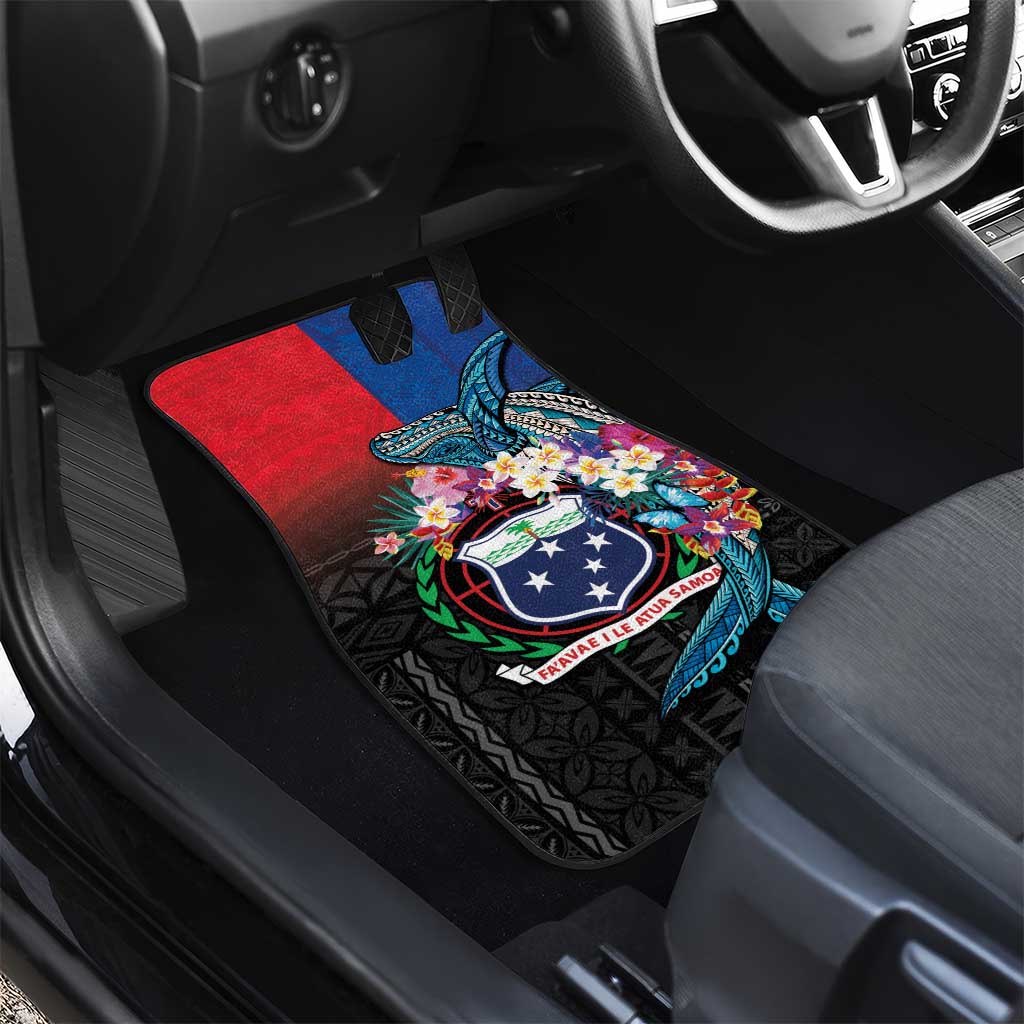 Samoa Car Mats Humpback Whale Siapo Pattern