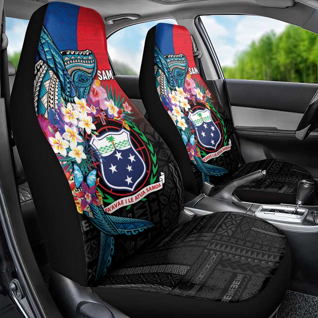 Samoa Car Seat Cover Humpback Whale Siapo Pattern