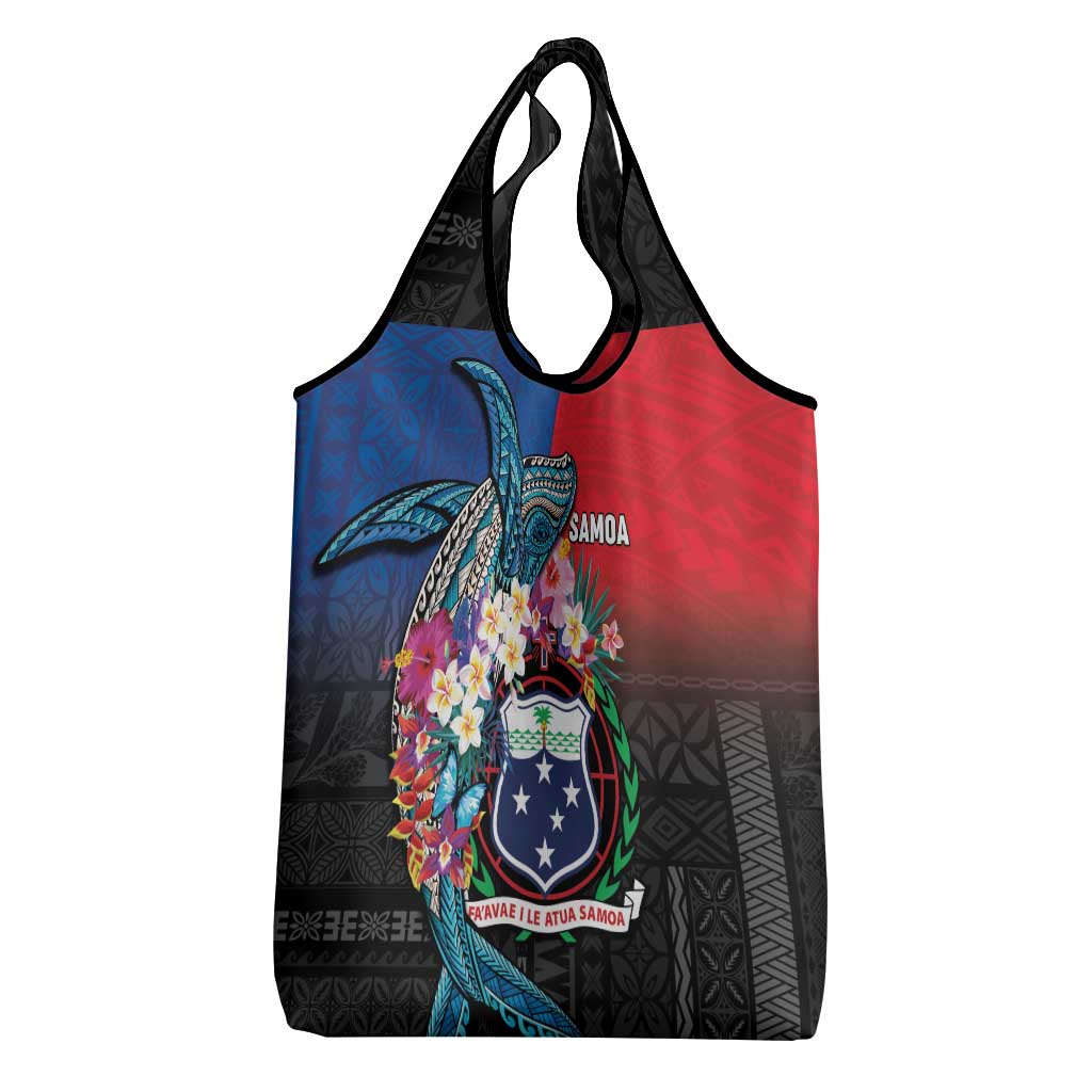Samoa Grocery Bag Humpback Whale Siapo Pattern